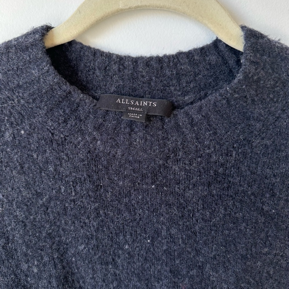 All saints blue wool sweater